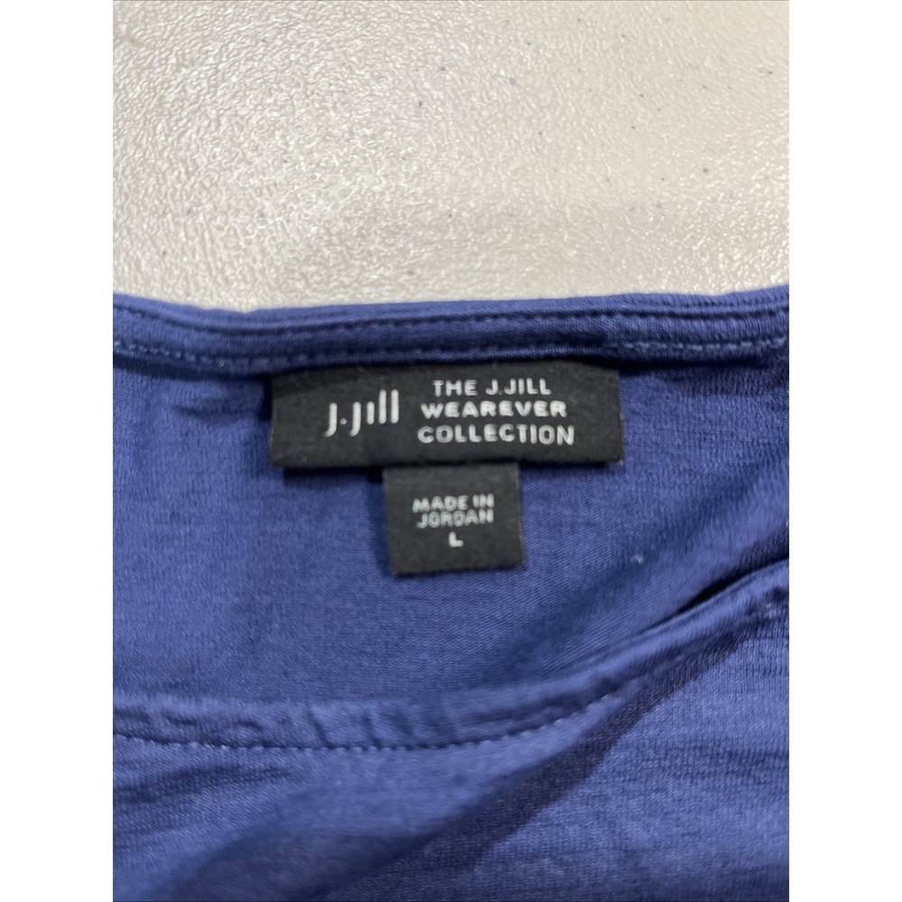 Women's Short‎ Sleeve Navy J Jill Wear Ever Collection Super Soft Size Large - Picture 2 of 3